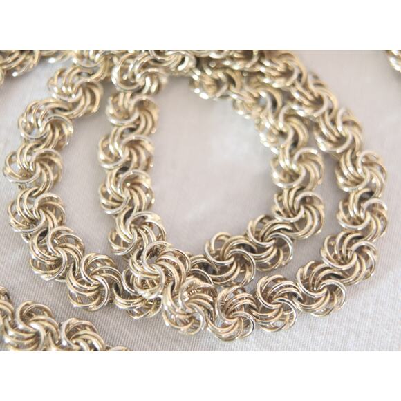 Gold Tone Intricate Chain Necklace - Picture 5 of 7